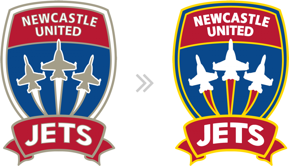 Newcastle Jets Logo Recolour - League Teams Newcastle Jets Logo (1000x588), Png Download