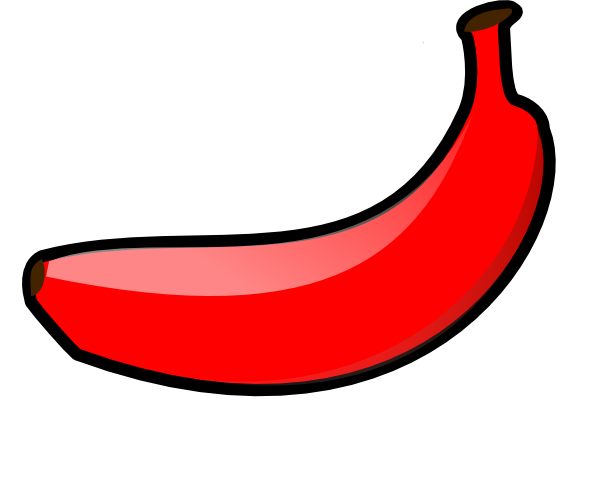 Banana Clipart Large - Red Banana Png (600x479), Png Download