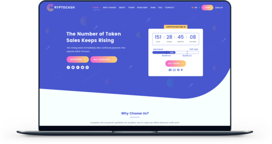 I Will Create Ico Crowd Selling Website For £5 - Template Ico Html (536x284), Png Download