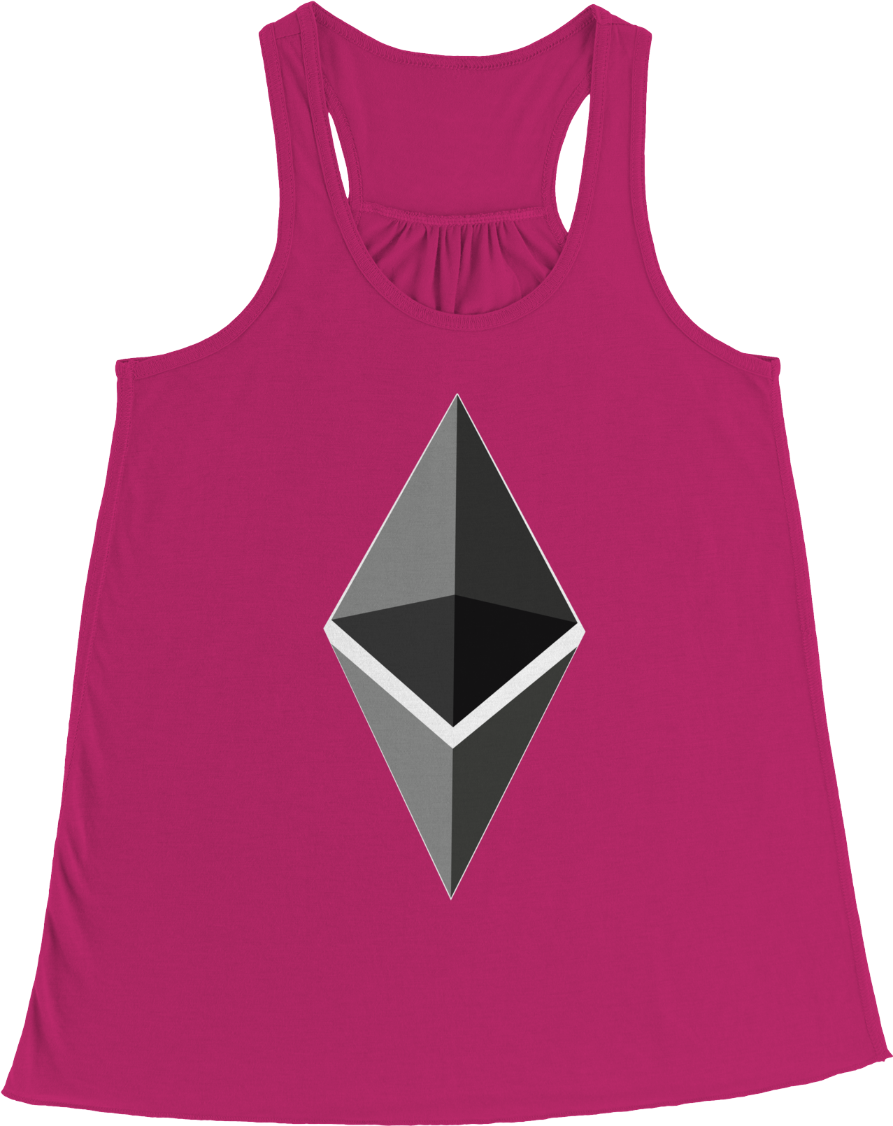 Ethereum Logo Women's Tank Top - Bella + Canvas Ladies' B8800 Flowy Racerback Tank (1635x1635), Png Download