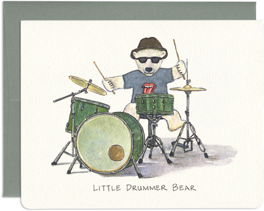 Little Drummer Bear - Drummer (600x496), Png Download
