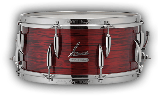 Snare Drums - Sonor Vintage 14x6.5 Beech Snare In Vintage Red Oyster (550x650), Png Download