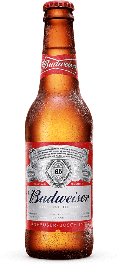 Garrafa 375ml - Budweiser Beer - 40 Fl Oz Bottle (390x877), Png Download