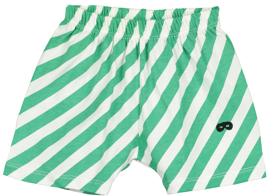Beau Loves Green Diagonal Stripes Baby Shorts - Beau Loves Green Diagonal Stripes Shorts (1080x1179), Png Download