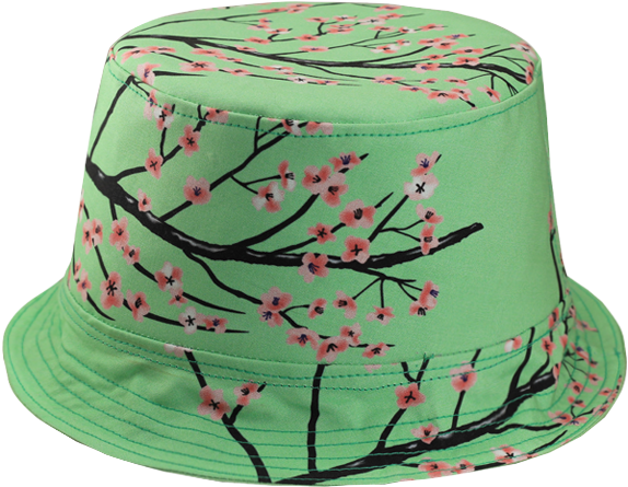 Full Bloom Bucket Hat - Aesthetic Pink Bucket Hat (600x592), Png Download