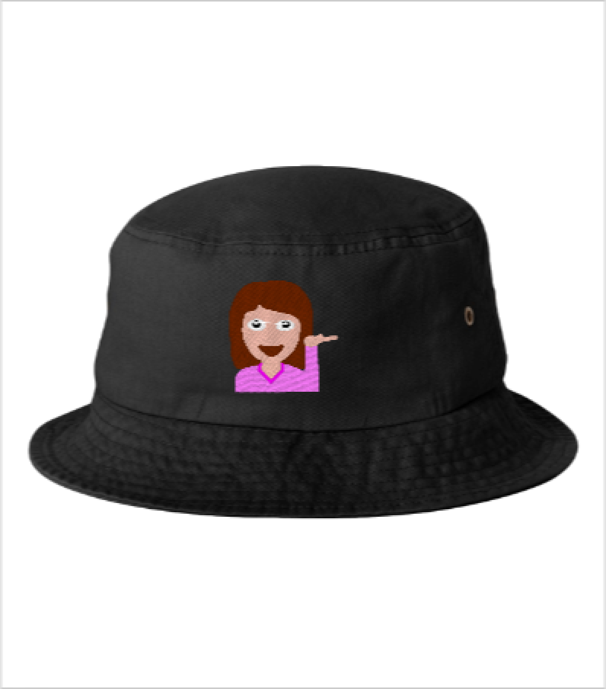 Emoji Girl Hand Left Png Bucket Hat - Hat (1194x1356), Png Download