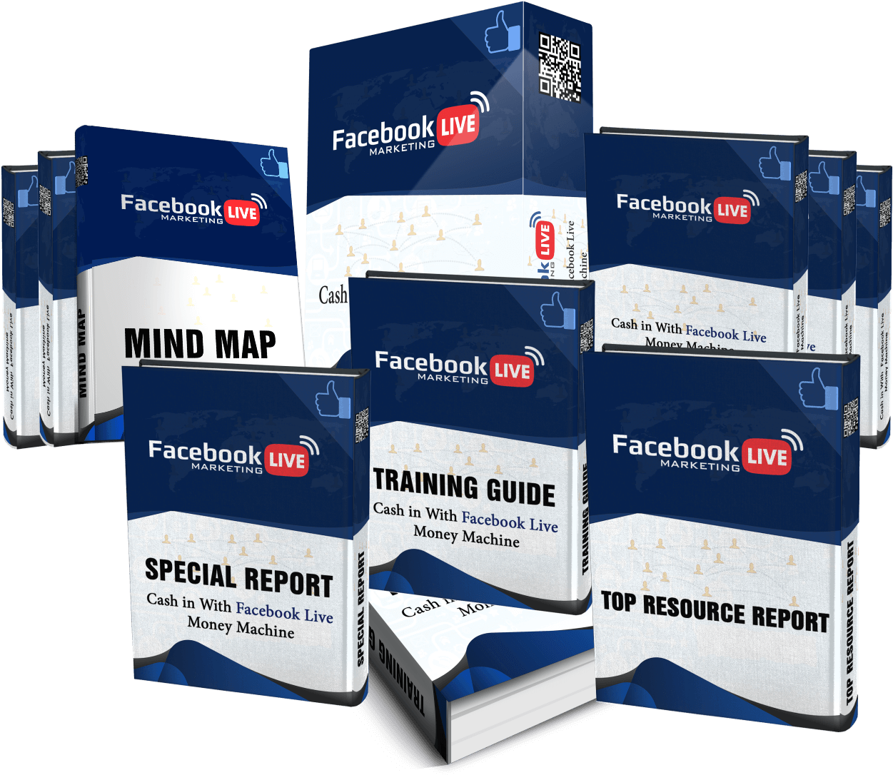 Cash In With Facebook Live Money Machine - Facebook Live (1372x1154), Png Download