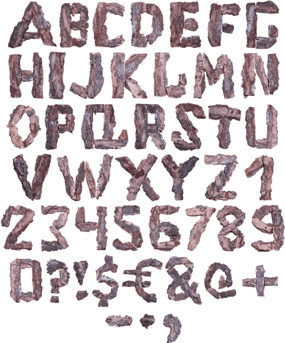 Bark Font - Font (595x723), Png Download