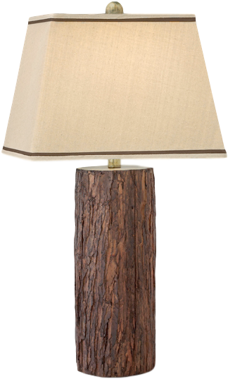 Medallion Tree Bark Resin Table Lamp 878stch - Resin (441x600), Png Download