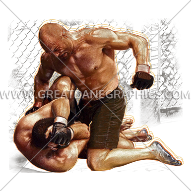 Fighter Vector Bodybuilder - Decal (385x385), Png Download