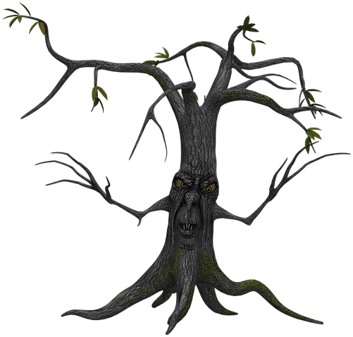 Tree, Digital Art, Isolated, Without Leaves, Leafless - Tree (640x480), Png Download