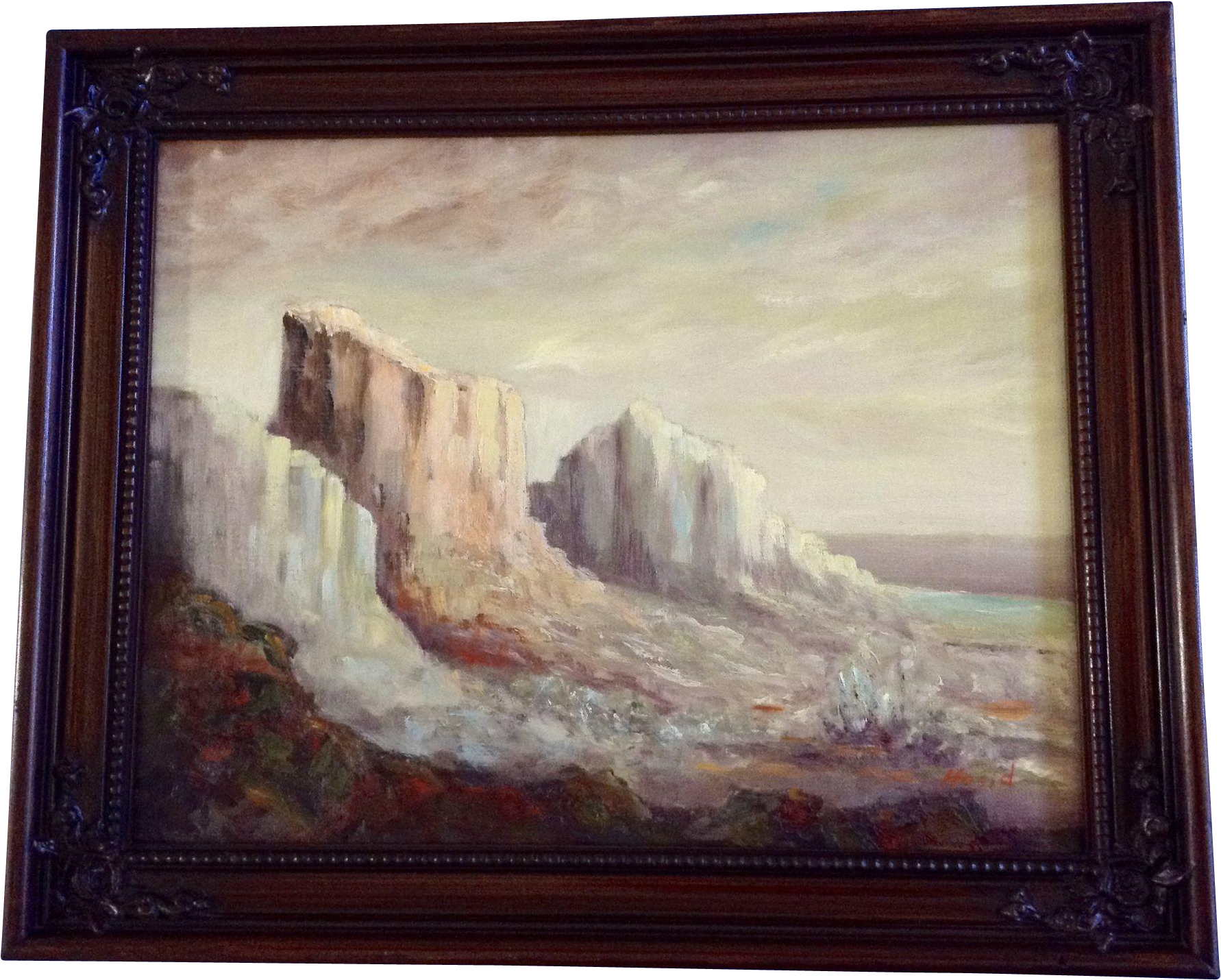 Lynne Hosid, Beautiful Desert Mountain Bluffs Oil Painting - Painting (1781x1781), Png Download