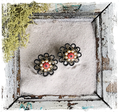 Martini Earrings Ts02 - Embroidery (400x400), Png Download