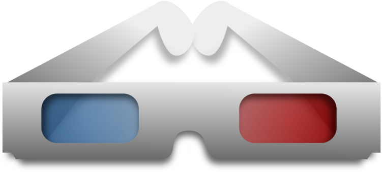 Polarized 3d System 3d Film Glasses Three-dimensional - Clipart 3d Glasses (758x340), Png Download