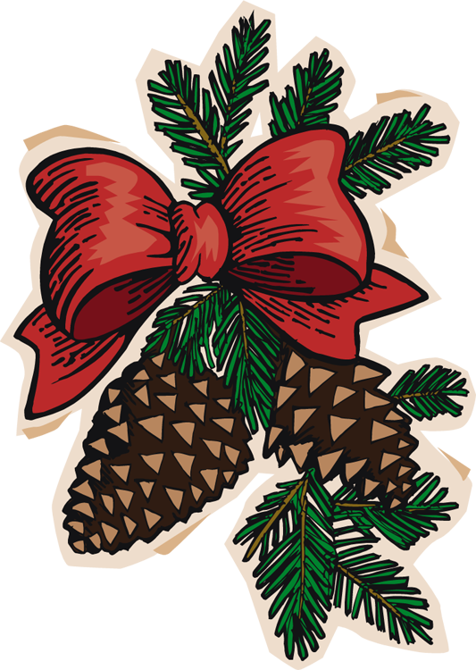 Clip Art Pine Cone - Snowy Pinecones Clip Art (533x750), Png Download