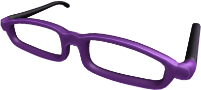 Purple Thick Rimmed Glasses - Purple Glasses Png (420x420), Png Download
