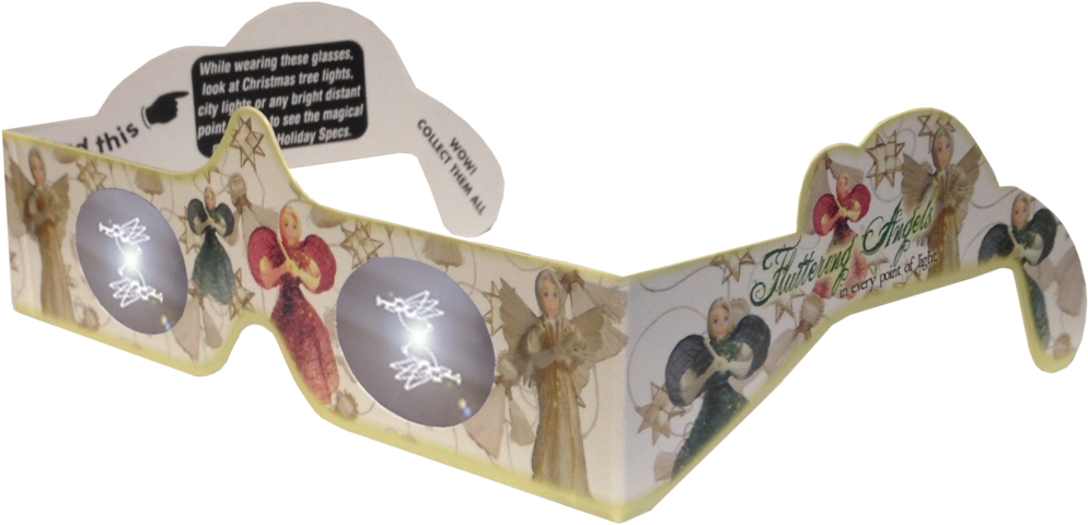 Angels 3d Glasses - Snowman Holiday Specs 3-d Glasses For Christmas Lights (1024x514), Png Download