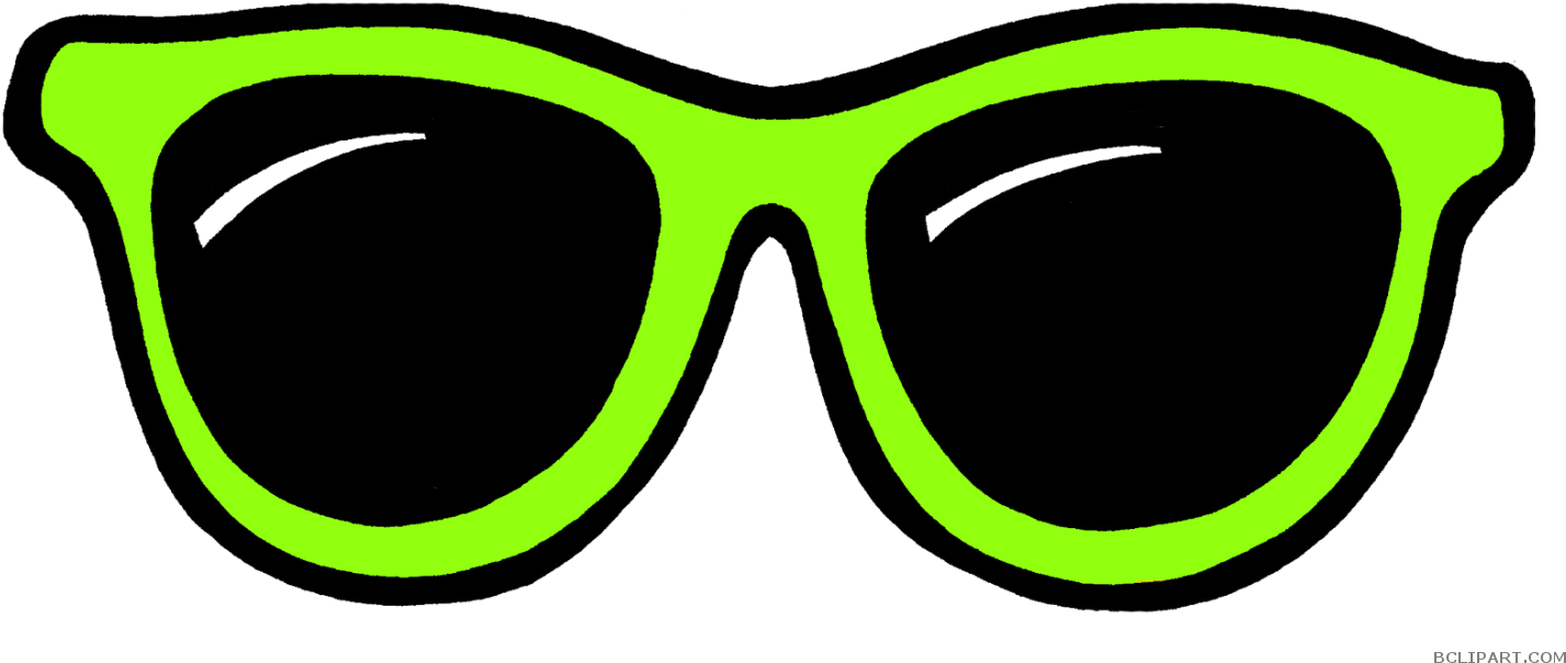 Vector Sunglasses Neon - Clip Art Sun Glasses (1482x695), Png Download
