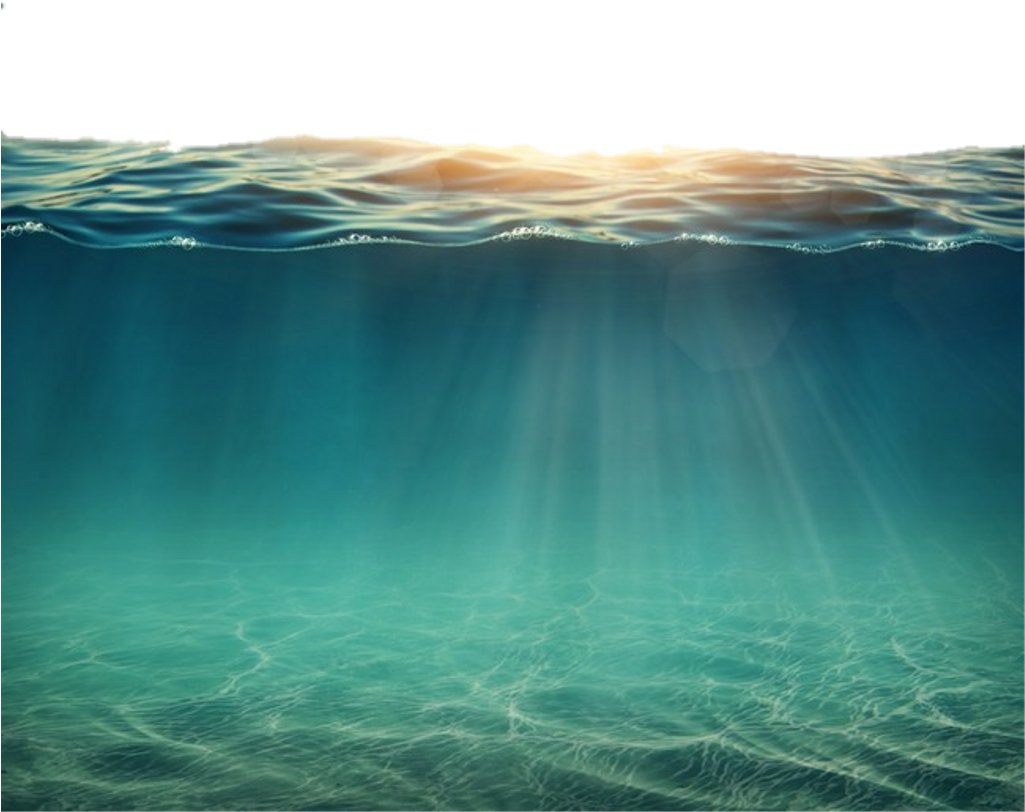 Sea Water Underwater Underthesea Sealine Sun Floating - Natural Water Images Full Hd (1024x1024), Png Download