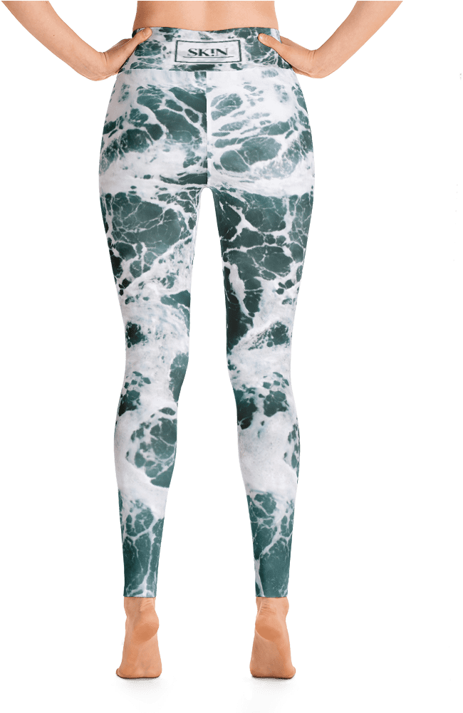 Ocean Waves Leggings - Leggings (1000x1000), Png Download