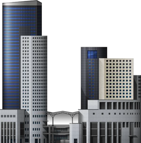 Urban Shopping - Commercial Building (472x479), Png Download