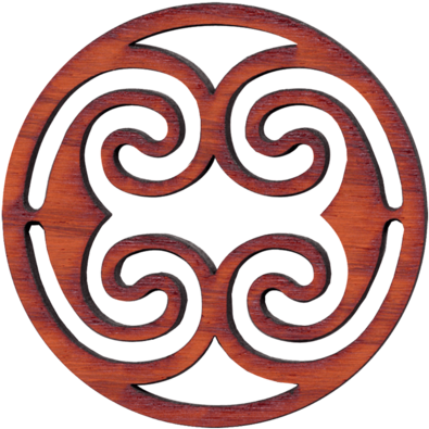 Rosette, Ocean Waves, Padauk, 2 3/16" Diameter - Circle (600x400), Png Download
