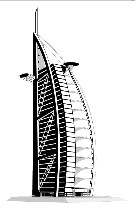 Burj Al Arab Png (1024x725), Png Download