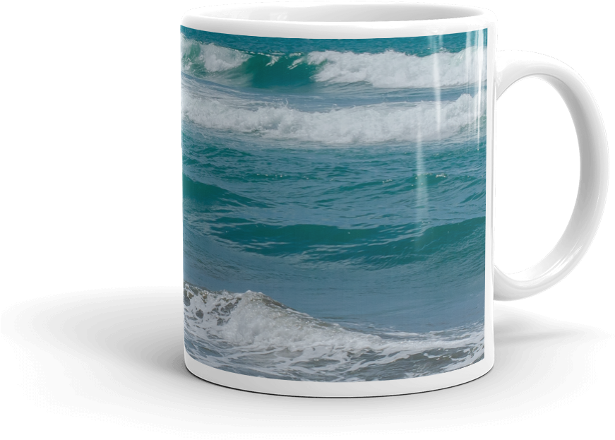 11oz Ocean Waves Mug - Beer Stein (1000x1000), Png Download