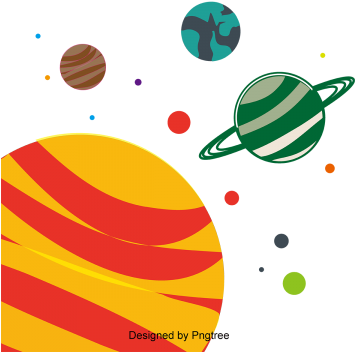 Cartoon Hand Painted Space Planet Cute, Cartoon, Hand - Planet (360x360), Png Download