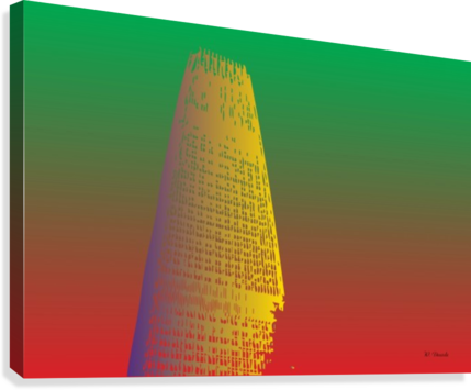 Abstract Skyscraper 2 Canvas Print - Shot Tower (429x355), Png Download