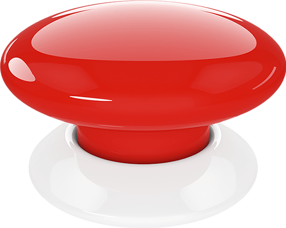 Red Panic Button - Fibaro The Button (560x446), Png Download
