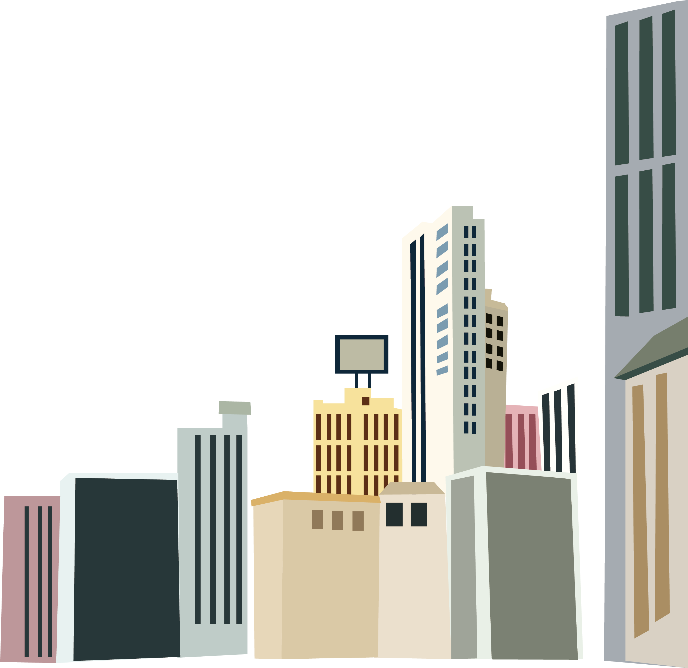 Skyscraper - Skyscraper House Cartoon (2649x2572), Png Download