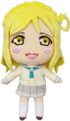 Love Live School Idol Festival Yellow Cartoon Figurine - Love Live Mari Plush (800x800), Png Download