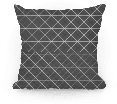 Gray Grid Pattern Pillow - Meet Me Under The Sea (484x484), Png Download