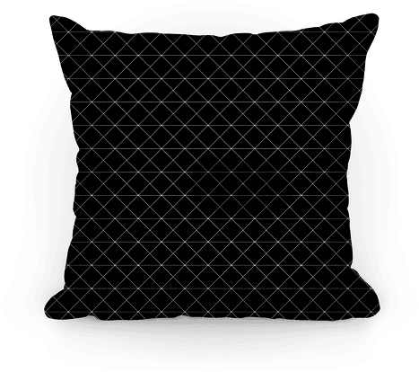 Black Grid Pattern Pillow - Bro Pillows (484x484), Png Download