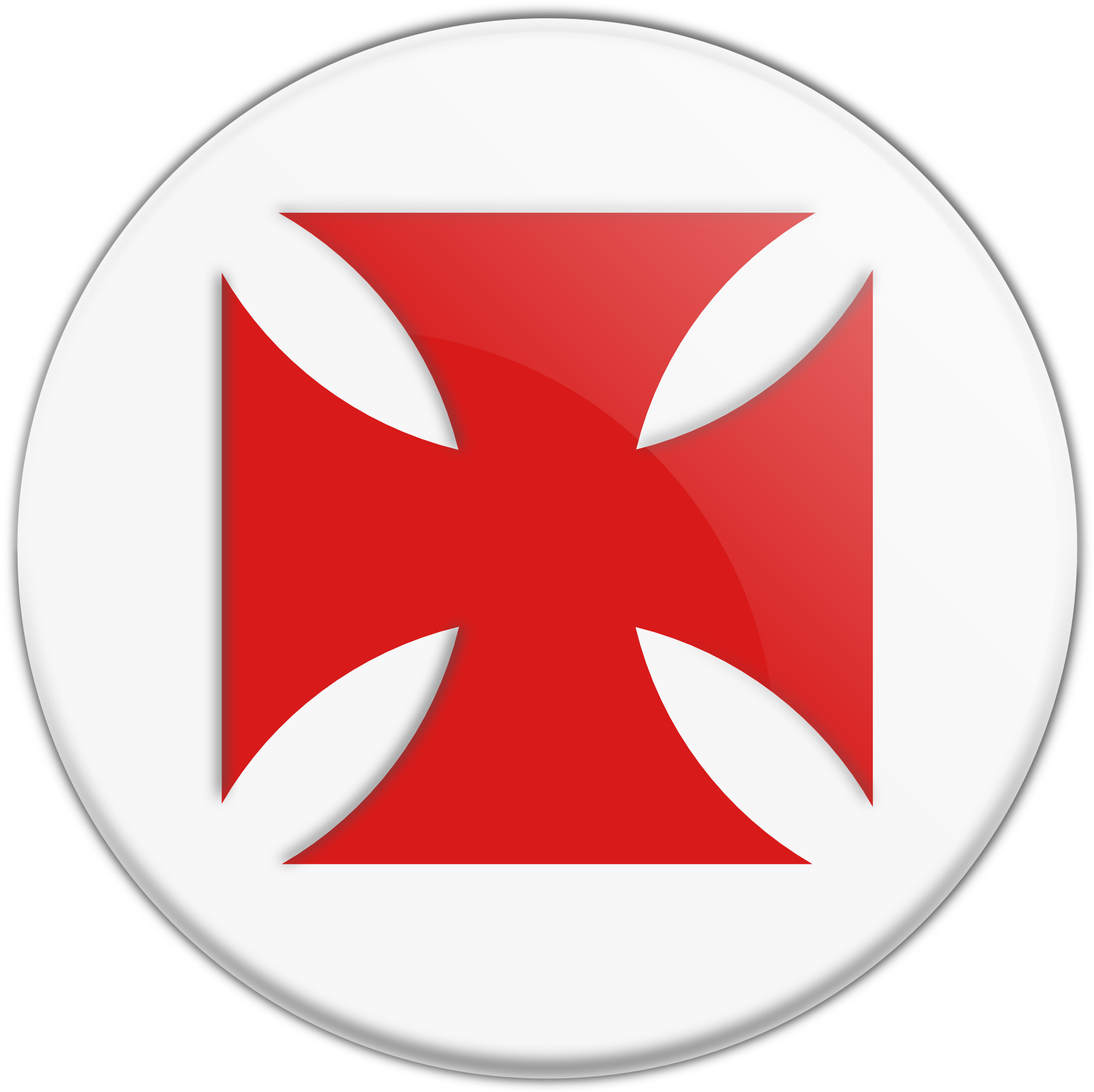 Templar, Cross, Red, Button, Sticker, Symbol, Christian - Old English Font 2 (640x636), Png Download