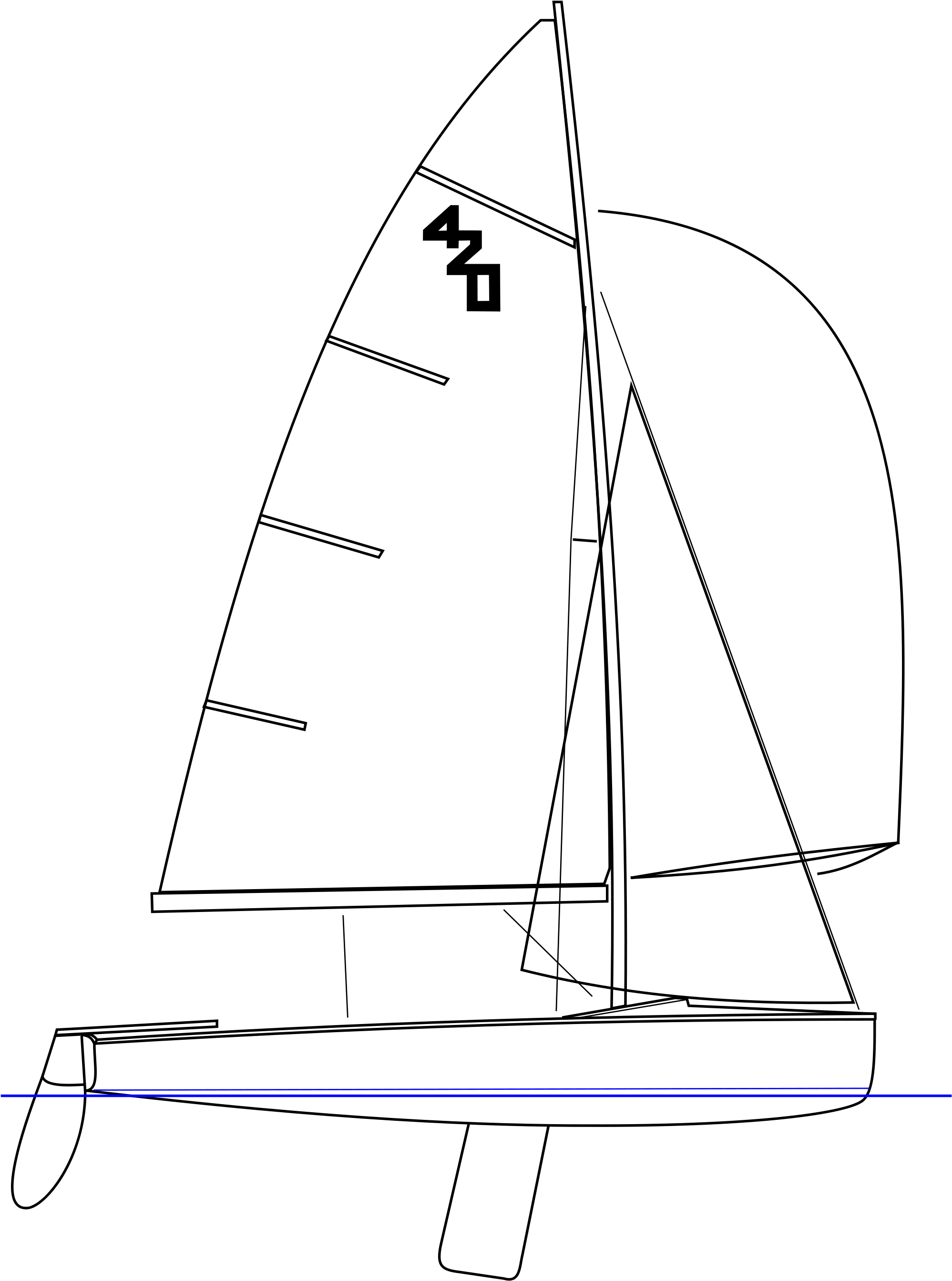 Open - International 420 Class Dinghy (2000x2743), Png Download