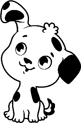 Dibujo De Cachorrito De Perro Para Colorear - Little Puppy Cartoon (600x470), Png Download