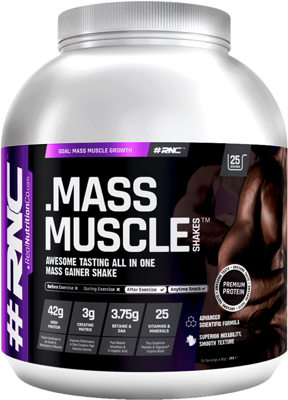 Muscle Shakes Mass All In One Protein 2kg - Whey Protein (615x850), Png Download