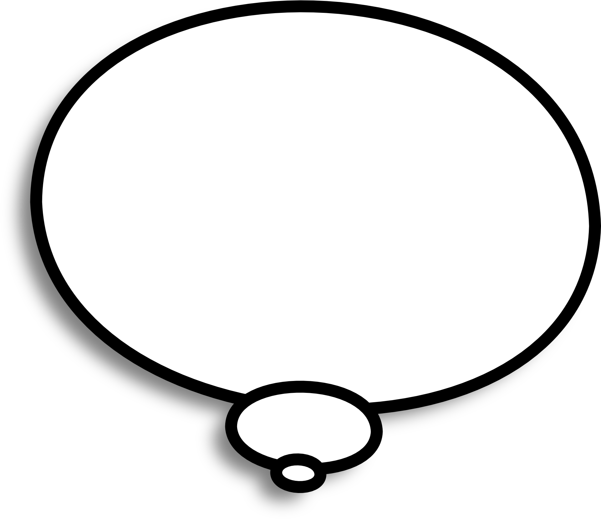 Thinking Bubble Png Transparent Image - Speech Bubble Black Background (500x426), Png Download