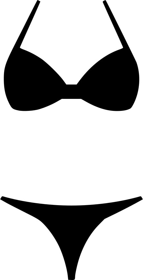 Bikini Women Two Piece Swimsuit Comments - Bikini Icon Vector (502x980), Png Download