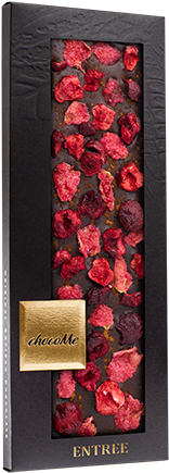 B102 Entrée Gourmet Dark Chocolate With Rose Petals, - Chocome Entrée Zimt, Rose, Sauerkirsche 66% 100g (510x510), Png Download