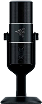 Transparent Blue Snowball Microphone - Razer Seiren - Microphone - Black (900x400), Png Download