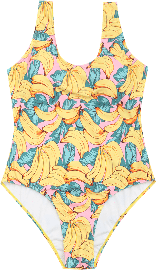 Wholesale Banana Print Plus Size Swimwear ,we Boost - Swimsuit (700x931), Png Download