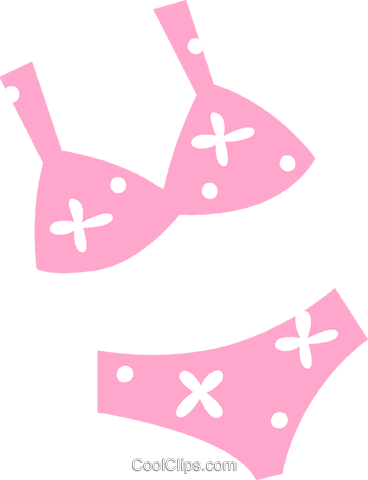 Bikini Bathing Suit Royalty Free Vector Clip Art Illustration - Biquini Vetor Png (368x480), Png Download