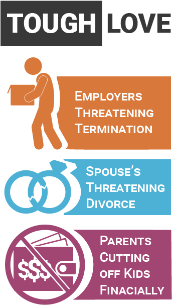 Some Specific Types Of Addiction Interventions - Tough Love Examples (375x635), Png Download