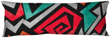 Watercolor Graffiti Seamless Pattern - Cushion (400x400), Png Download