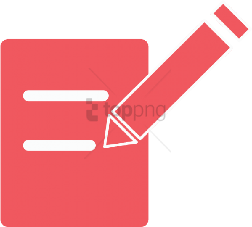 Download Cover Letter Icon - Writing Icon Red Png | Transparent PNG ...