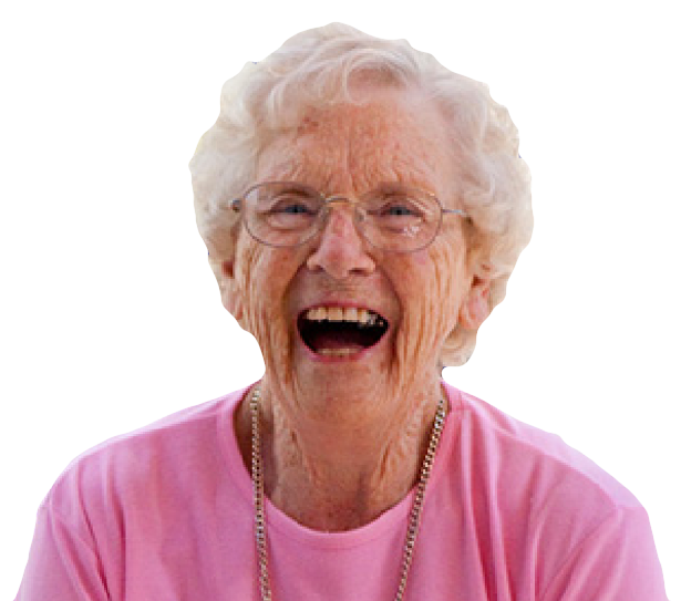 Granny Laughing - Laughing Granny (615x543), Png Download