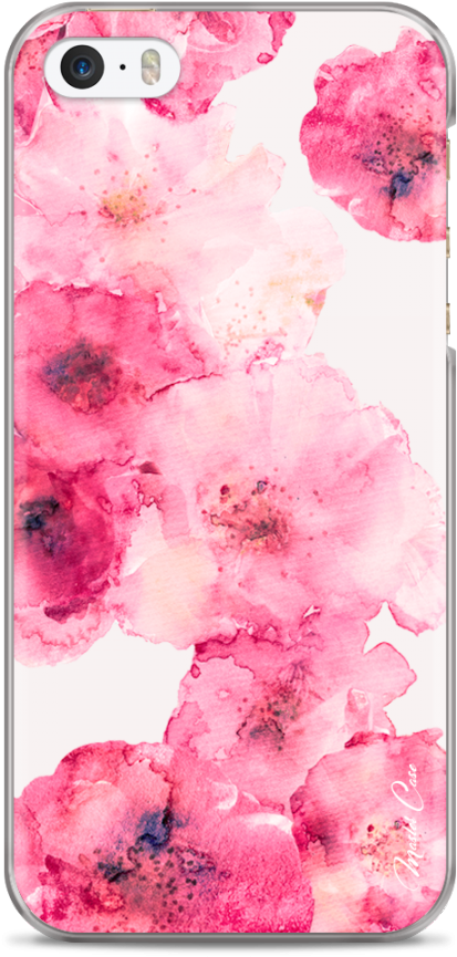 Coque Iphone 5c Watercolor Pink Bouquet Flowers - Iphone 7 (1230x900), Png Download